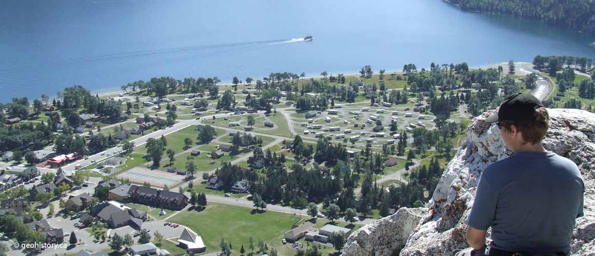 high above the Waterton townsite